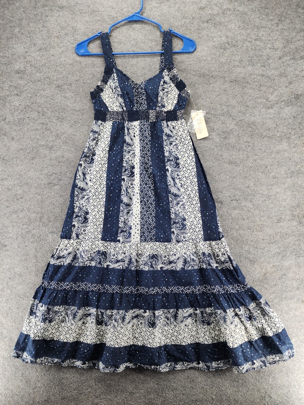 Sonoma Dress Womens XS Sleeveless Blue Striped